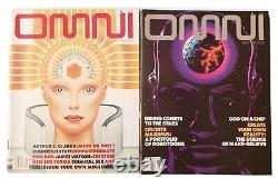12x OMNI Magazine Lot 1984 Full Year Bradbury Herbert Clarke UFO SCI-FI
