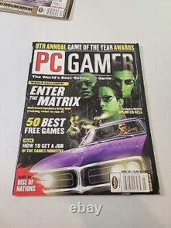 13 Issues Of PC Gamer magazine (January-december 2003 And Holiday 2003)