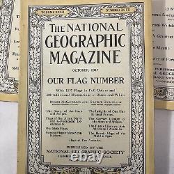 1917 Vintage National Geographic Magazines LOT of 11 issues full year Jan-Dec