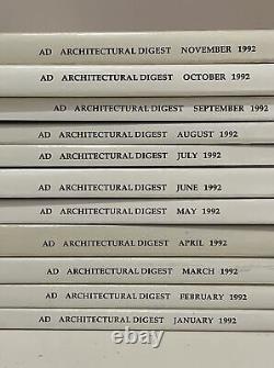 1992 Architectural Digest Magazines A Nice Vintage Collection