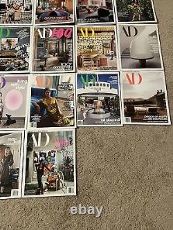 26 AD Architectural Digest Magazine Issues Lot Very Good Condition 2018-2021