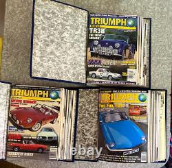 47 Issue Triumph World Magazine Lot 2000 thru 2007 with Posters & Inserts Binders