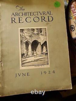 Architectural Record Magazine Lot 6 May, June 1924 Aprl/may/june1926 Mar. 1923