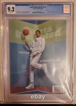 Cgc 9.2 Sports Illustrated March 2023 Wembanyama First Cover No Label Newsstand