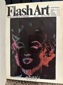 Flash Art International Vintage Art Magazine Lot 1981-2017 Hard Bound Ex Library