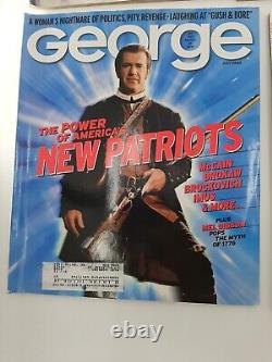 George Magazine Lot Of 13 1998 2001 Ed Norton Denzel Bono Mel Gibson Jennings
