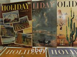 Holiday magazine 1947 lot 7 travel leisure Apr May June Aug Sep Oct Dec