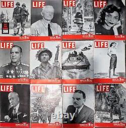Large LOT of 47 Vintage 1944 World War 2 -WW II Life Magazines. Great Coke Ads