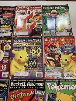 Lot Of 12 Vintage Beckett Pokémon Collector Magazines 2007 & 2008 Pikachu Mario