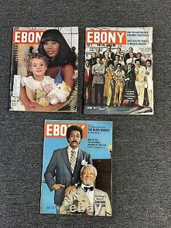 Lot of 10 Vintage Ebony African-American Magazines 1972 1975 1977 1978 1984