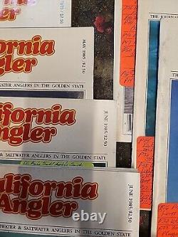 Lot of 38 Vintage Fishing Magazines, California Angler 1985-1988