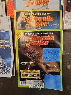 Lot of 38 Vintage Fishing Magazines, California Angler 1985-1988