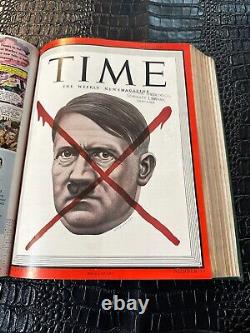 May 7 1945 Time Magazine WWII Adolph Hitler Red X Cover -Bound Volume April-June