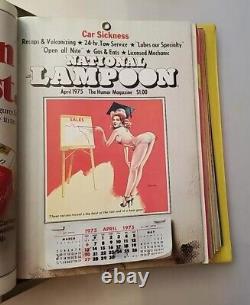 NATIONAL LAMPOON MAGAZINES 1975 BINDER Jan-May, July-Dec, Missing June, VTG