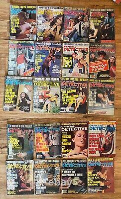 Official Detective Stories Magazine LOT 1973 1974 1976 1976 1979 1981 1982 pulp