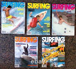 SURFING & SURFER MAGAZINE 1971-1984 Vintage 18 Issue Lot, Great Shape With Posters