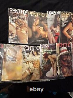 VINTAGE 1973 Full Year Penthouse Magazine Collection Excellent Condition