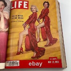 VTG 1953 Bound Life Magazine April June Weekly Issue Marilyn Monroe