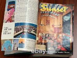 Vintage 1967 SUNSET Magazine FULL Year Collection Canvas / Metal Bound