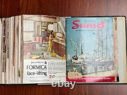 Vintage 1967 SUNSET Magazine FULL Year Collection Canvas / Metal Bound