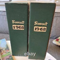 Vintage 1968 SUNSET Magazine FULL Year Collection 12 Issues + Index, Storage Box