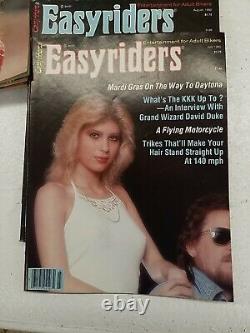 Vtg 1980 EASYRIDERS Motorcycle Magazines with DAVID MANN Posters And 1980 Calendar